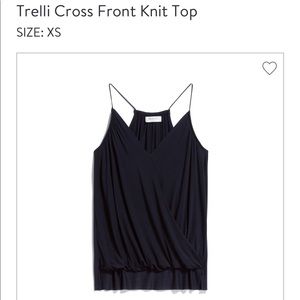Bailey 44 Trelli Cross Front Knit Tank Top NWT